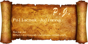 Pollacsek Julianna névjegykártya